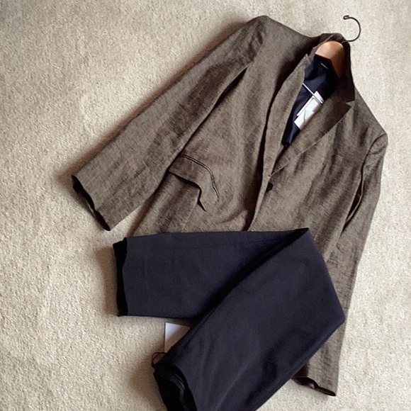 NEW THEORY TEXTURED LINEN JACKET Size 6 - Picture 8 of 9